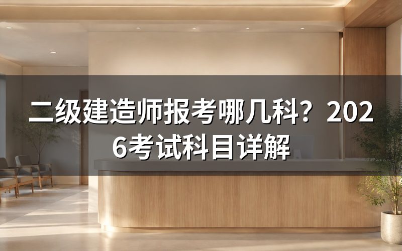 二级建造师具体考哪几科?