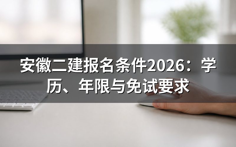 安徽二建报名需要什么学历和专业？