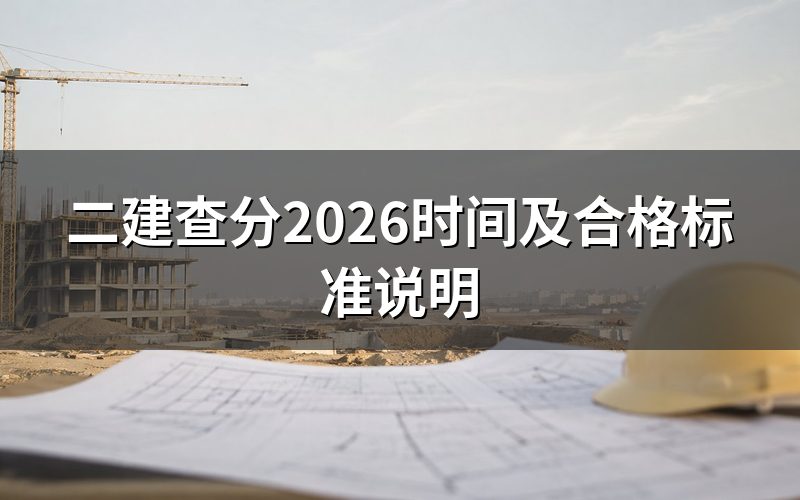 2026年二建查分时间大概在什么时候?