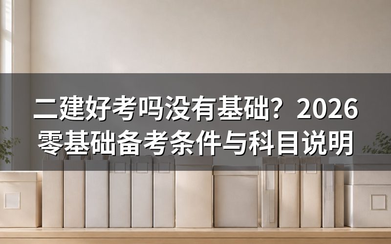 零基础考二建难在哪?