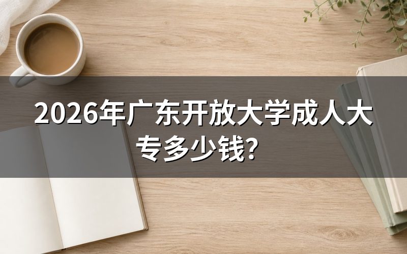 广东开放大学成人大专费用构成