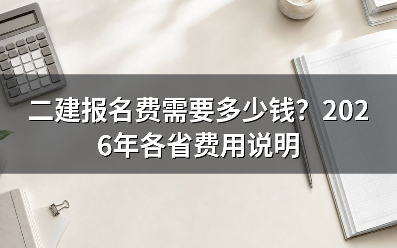 二建报名费需要多少钱？为什么各省不一样？