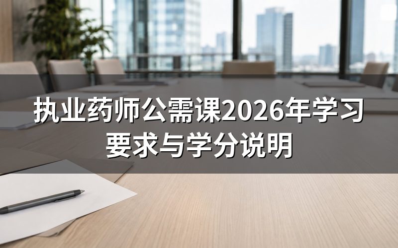 执业药师公需课到底是什么？