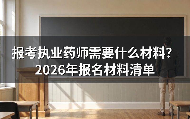 报考执业药师需要什么材料？