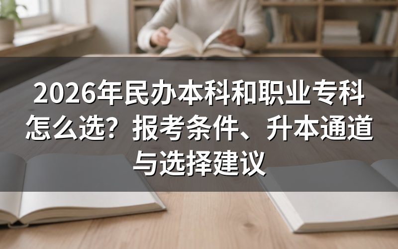 民办本科和职业专科有什么区别?