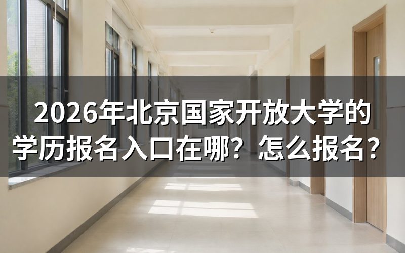报名入口与查询途径