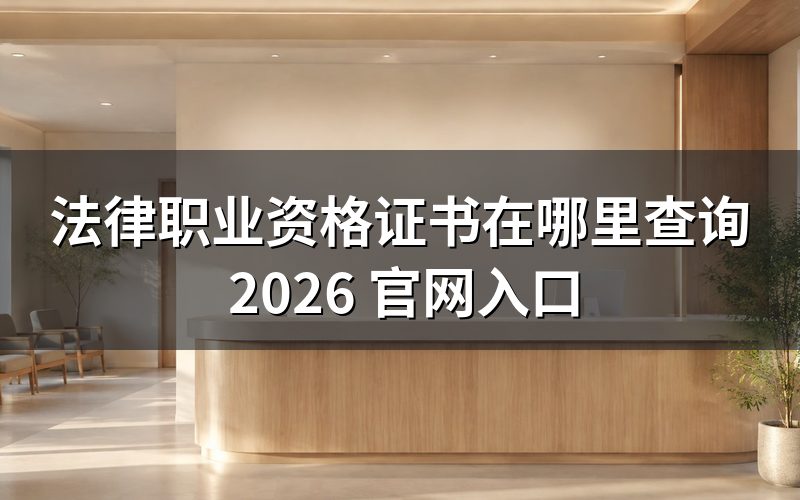 法律职业资格证书在哪里查询？