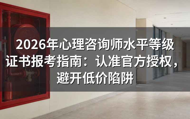心理咨询师水平等级证书是什么?