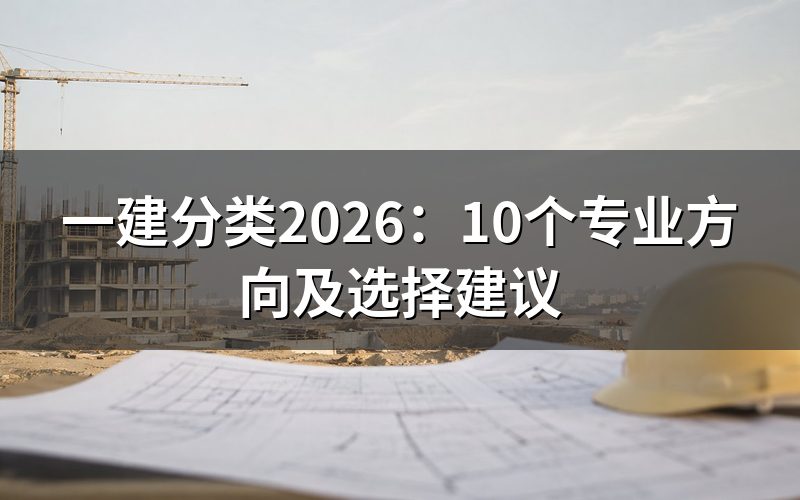 一建分类到底有哪些专业？