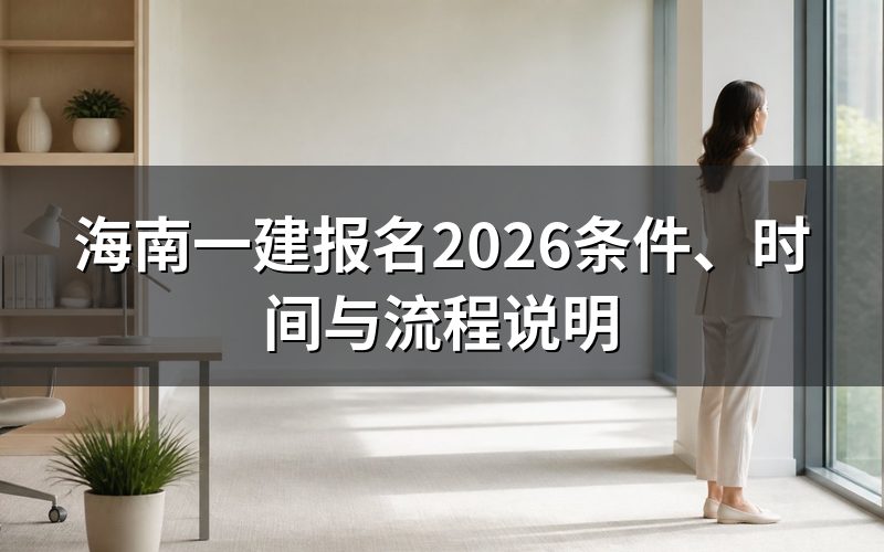 海南一建报名2026什么时候开始?