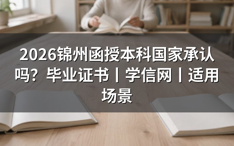 2026锦州函授本科国家承认吗?