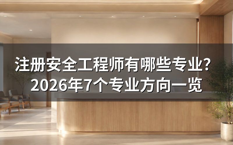注册安全工程师有哪些专业可选？