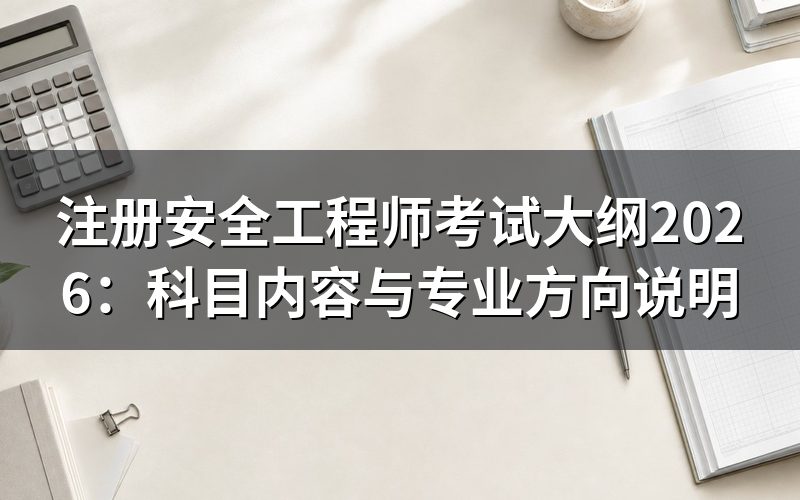 注册安全工程师考试大纲包含哪些科目?
