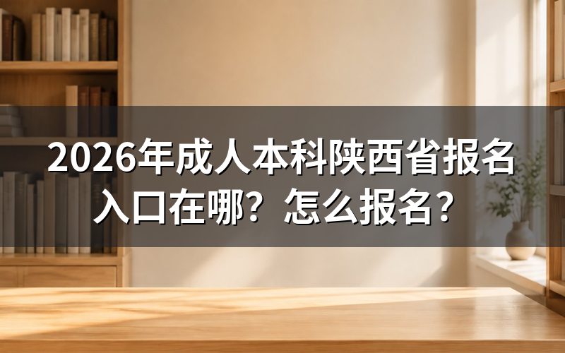 2026年陕西成人本科报名入口
