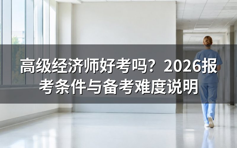 高阶经济师好考吗?先看报考条件你满足吗