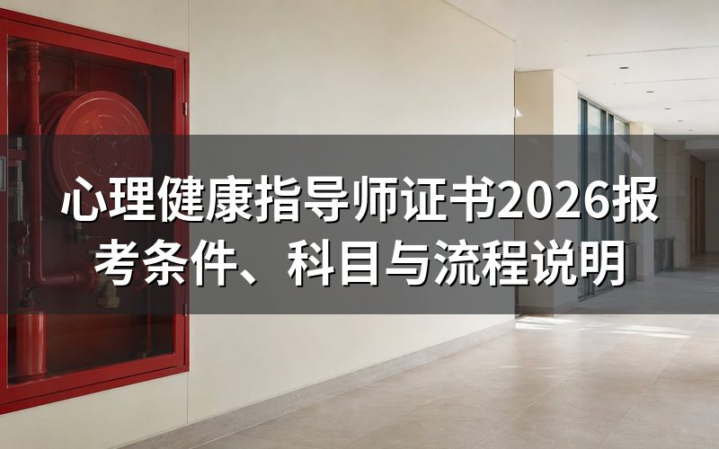心理健康指导师证书是什么性质?