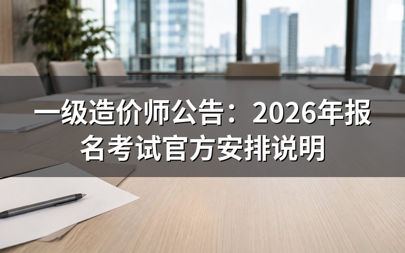 2026年一级造价师公告的核心时间安排是什么?