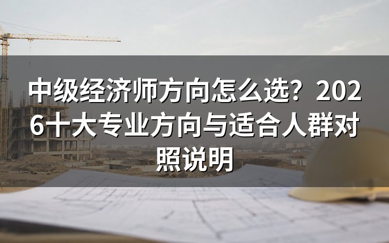 中级经济师有哪些专业方向可选?