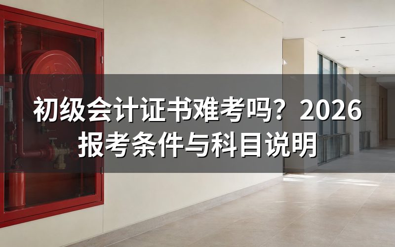 初级会计证书到底难不难考?