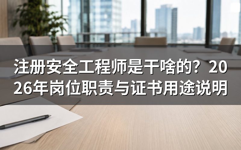 注册安全工程师到底是干什么的?主要工作内容有哪些?