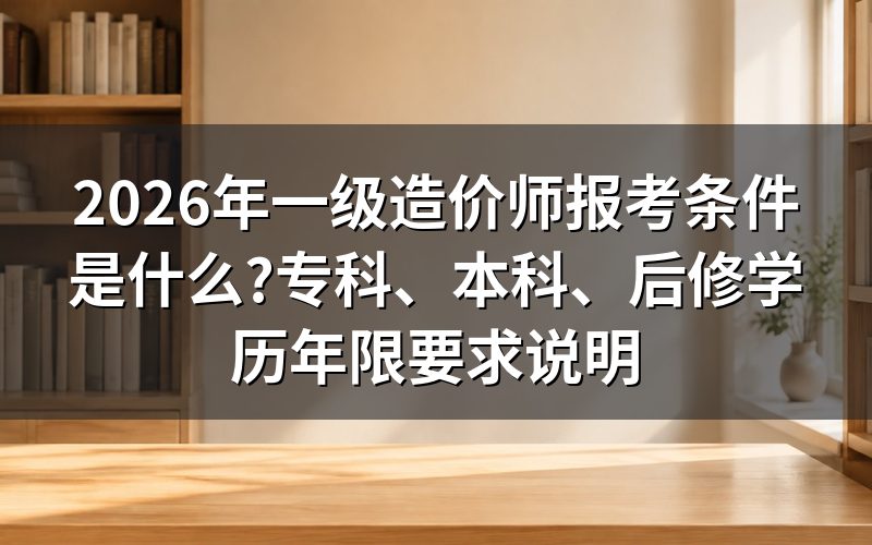 一级造价师报考条件有哪些