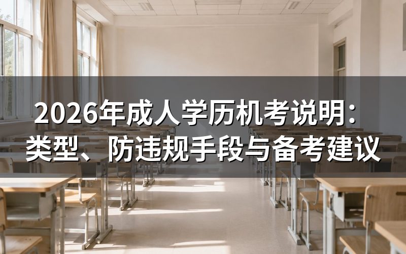 成人学历机考有哪些类型？