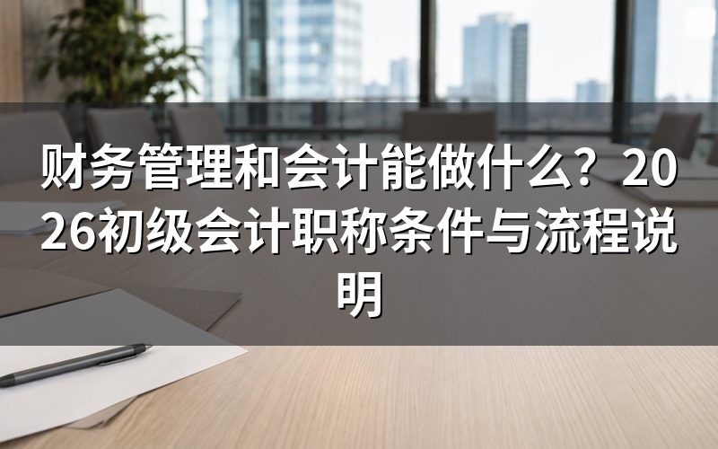 财务管理和会计岗位为什么需要初级会计职称？