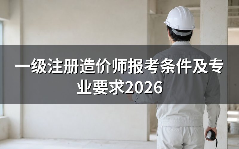 2026年一级注册造价师报考条件有哪些?