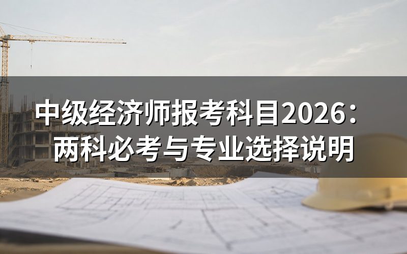 中级经济师要考哪几门科目?