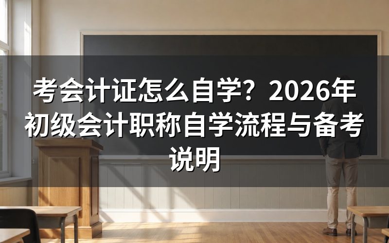 考会计证怎么自学?先确认是否符合2026年初级会计报考条件