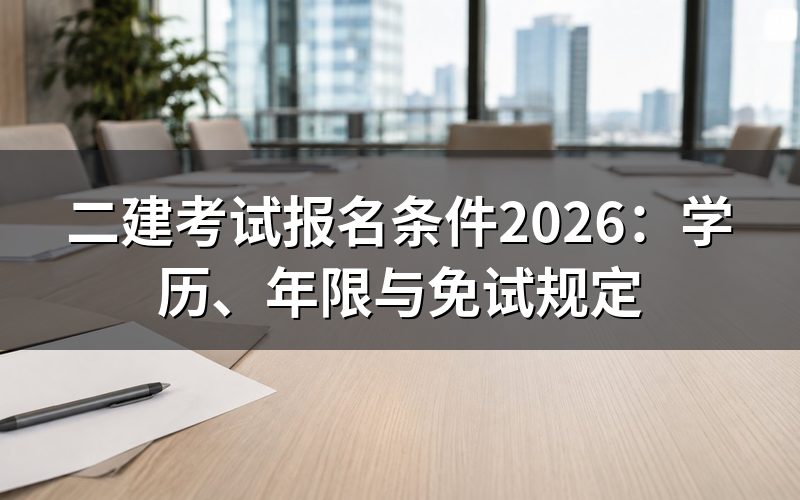 二建考试报名条件具体是什么?