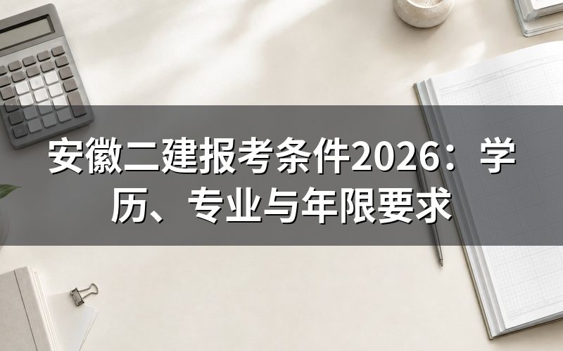 安徽二建报考条件具体是什么？