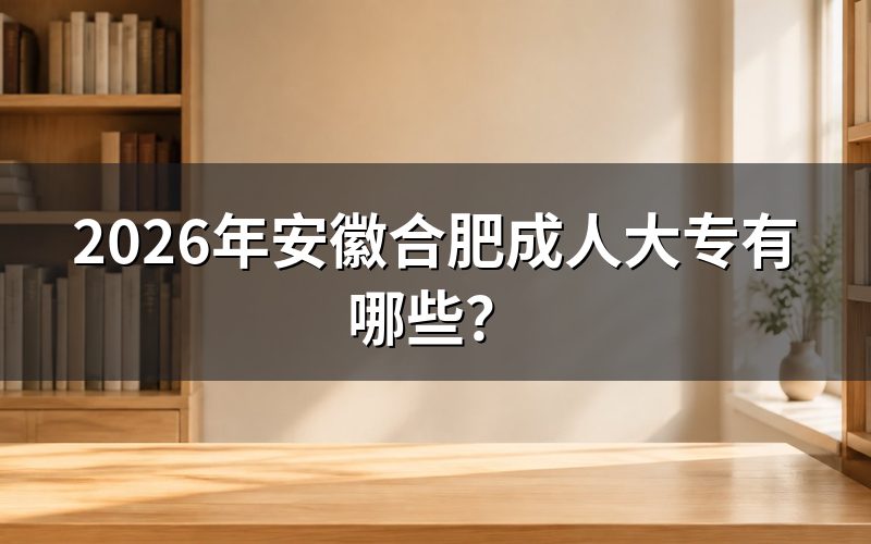 安徽合肥成人大专院校查询入口