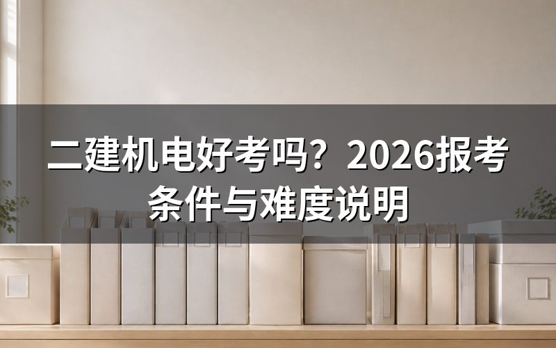 二建机电真的难考吗?主要难在哪?