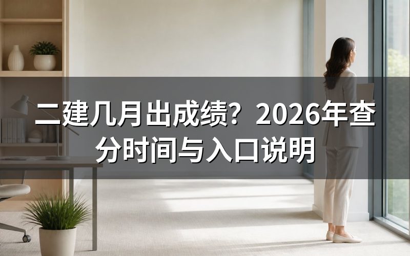 二建几月出成绩？2026年各省查分时间