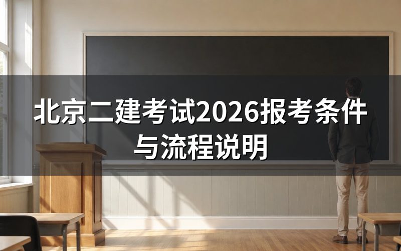 北京二建考试2026时间怎么安排?