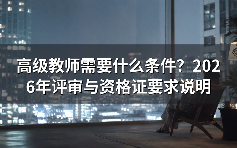 高阶教师和教师资格证是什么关系?