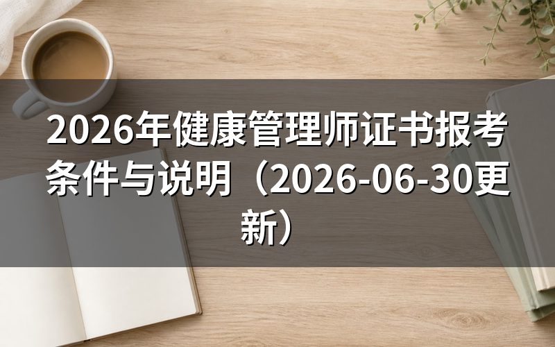 健康管理师证书是什么？国家承认吗？