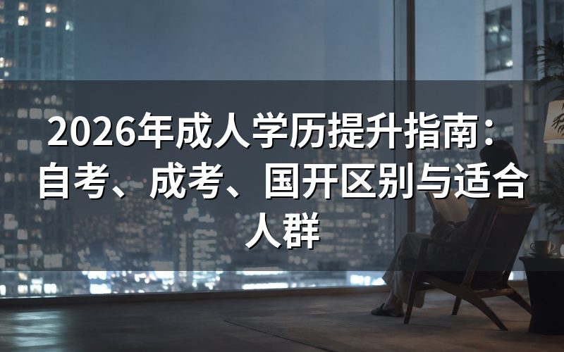 成人学历提升有哪些方式?