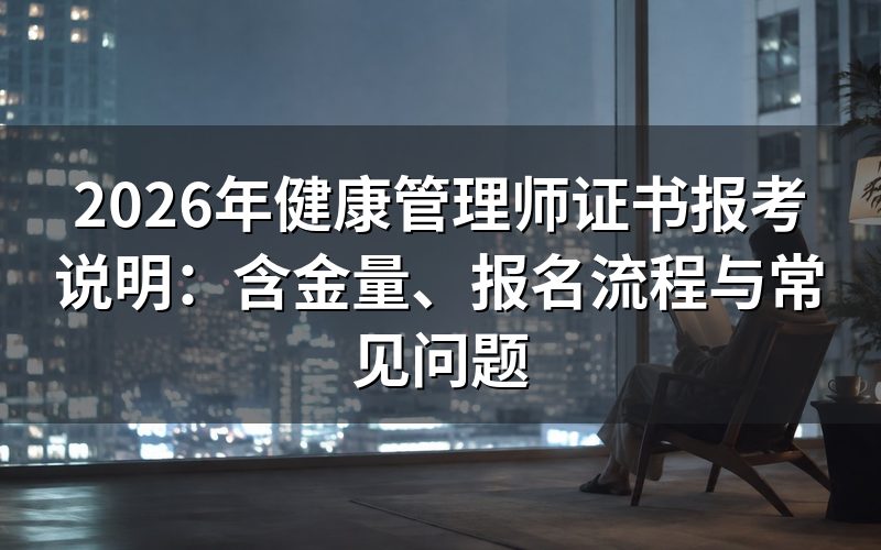 健康管理师证书是什么？国家承认吗？