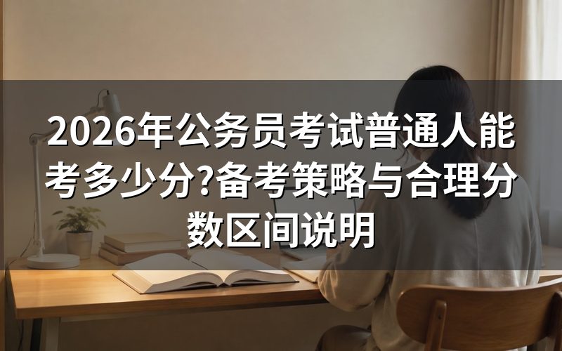 普通人公务员考试合理分数是多少?