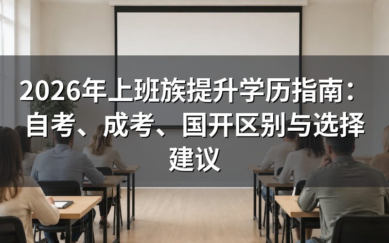 上班族提升学历,有哪些途径?