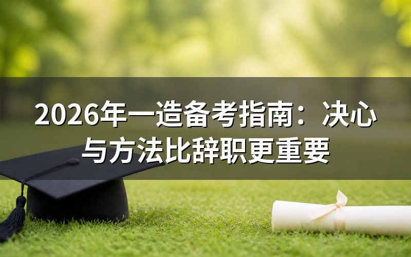 一造备考，决心排最重要的