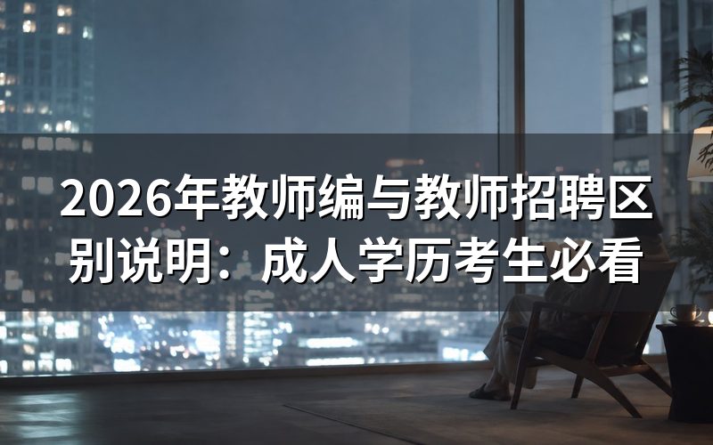 什么是教师编？和教师招聘是一回事吗？