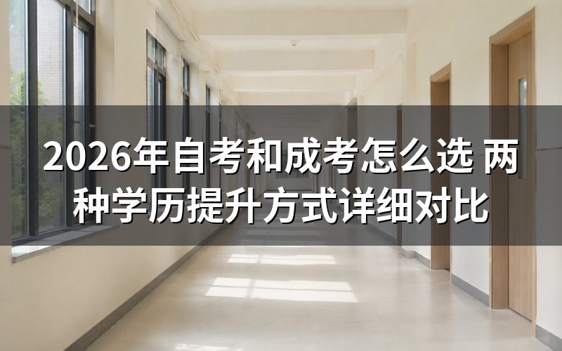 自考和成考是什么
