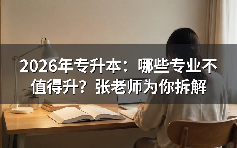 哪些专业升本其实是浪费时间?
