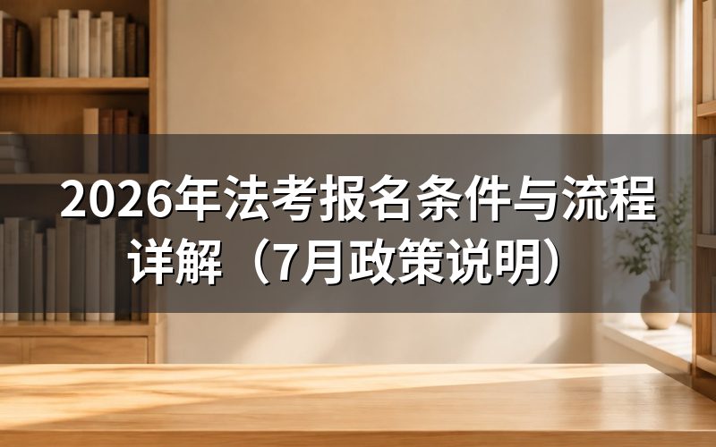 一、2026年法考报名时间与方式