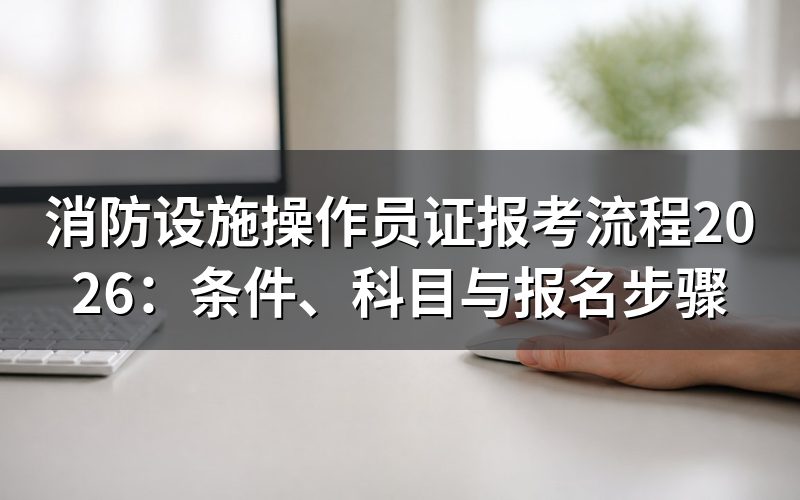 消防设施操作员证报考流程分几步?