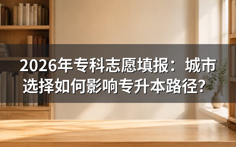 为什么专科城市选择决定了专升本天花板?