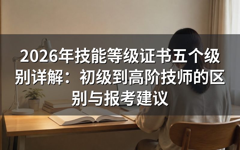 技能等级证书的五个级别分别是什么?